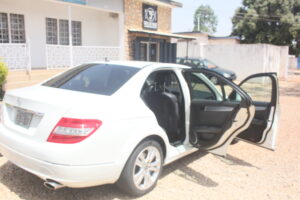 White Mercedes Benz C300 2011
